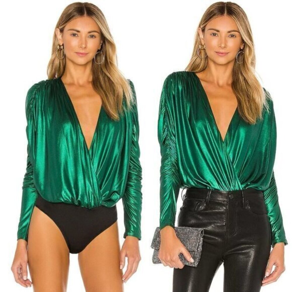 Lovers and Friends Marissa Bodysuit in Envy Green